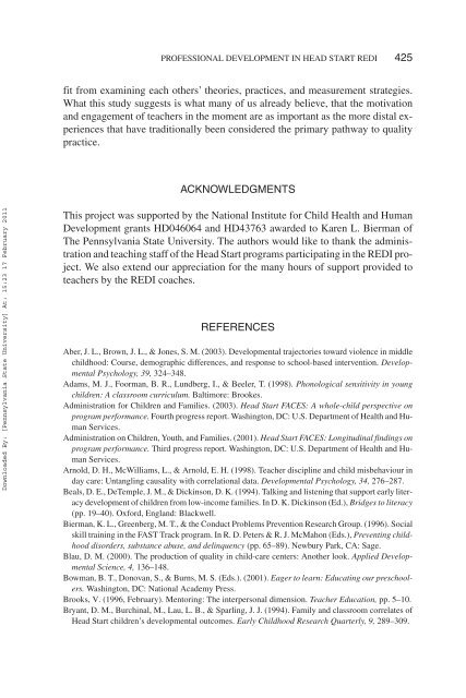 Early Education & Development Individual Factors Associated With ...