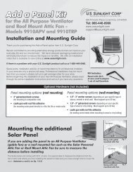 Add a Panel Kit - US Sunlight Corp