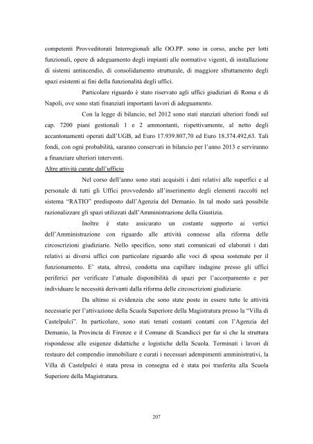 Relazione per l'anno 2012. - ufficiale giudiziario associazione ...