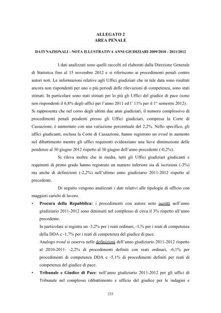 Relazione per l'anno 2012. - ufficiale giudiziario associazione ...