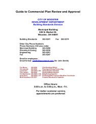 Guide to Commercial Plan Review and Approval - City of Wooster