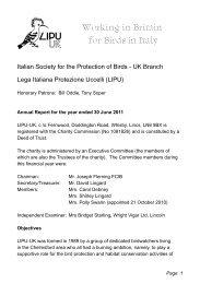 Download the LIPU-UK Annual Report 2010-2011 here
