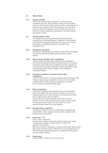 COMPETITION RULES IBU EVENT AND COMPETITION RULES ...