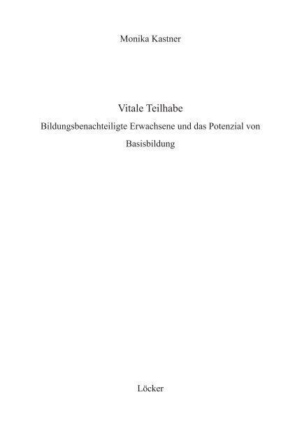 1.2 Monika Kastner - Vitale Teilhabe - LÃ¶cker Verlag