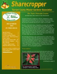 Tarrant County Master Gardener Association - Texas A&M AgriLife ...