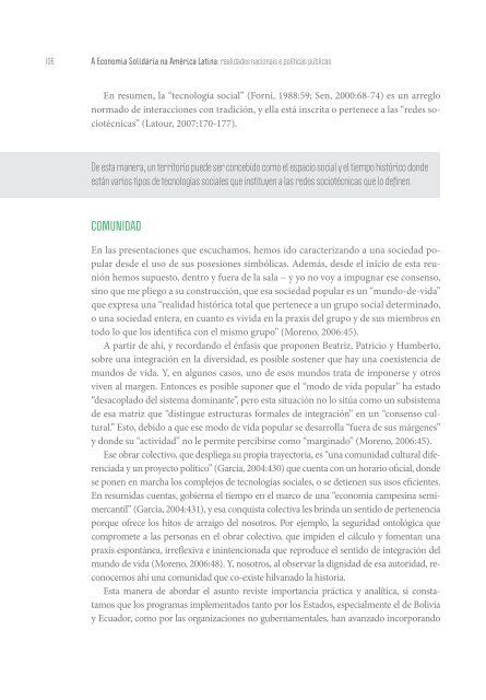 Economia Solidára na America Latina SENAES SOLTEC