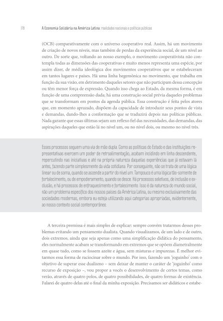 Economia Solidára na America Latina SENAES SOLTEC