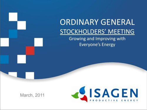 Stockholders' Meeting - Isagen