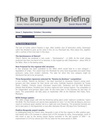 The Burgundy Briefing