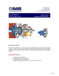 SLM-NVH - Sealless Magnetic Drive Pumps