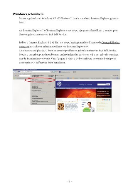 Inloggen SAP Selfservice FWN