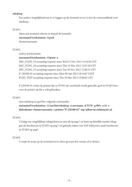 Inloggen SAP Selfservice FWN