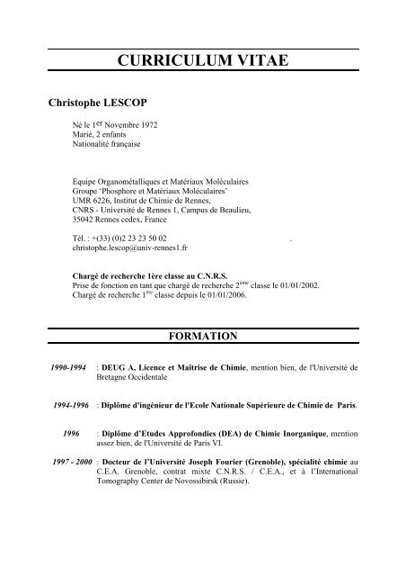institut sciences chimiques de rennes