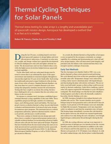 Thermal Cycling Techniques for Solar Panels - Inpe