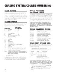 grading system/course numbering - Monroe County Community ...