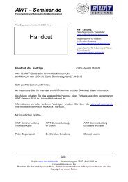 Download Handout (PDF) - AWT-Seminar