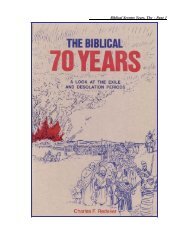 The Biblical 70 Years - Bible Student Chronology