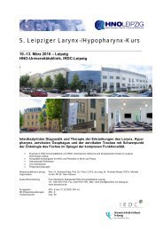 5. Leipziger Larynx-/Hypopharynx-Kurs - eortc