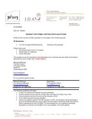 Download details in PDF format - Johannesburg Development Agency