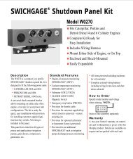 SWICHGAGE Shutdown Panel Kit - Pacific Marine & Industrial