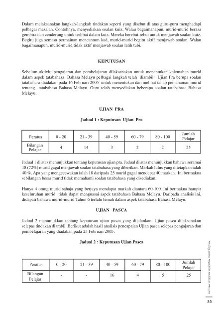 Prosiding Seminar Penyelidikan Pendidikan 2005 - Kementerian ...