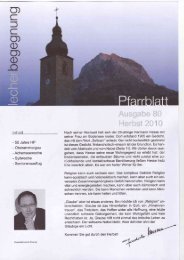 Pfarrblatt 80 Herbst (pdf) - Pfarre Lech