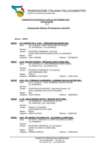 FEDERAZIONE ITALIANA PALLACANESTRO
