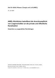 AWEL-Richtlinien betreffend die Anschlusspflicht von - Kanton Zürich