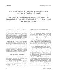 Universidad Central de Venezuela Facultad de Medicina ComisiÃ³n ...