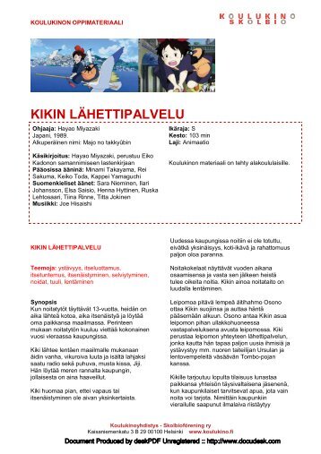 kikin lÃ¤hettipalvelu - Koulukino