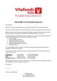 welcome to vitafoods asia 2012