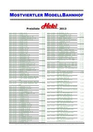 druckbare pdf-Preisliste Heki 2013 - beim Mostviertler ModellBahnhof