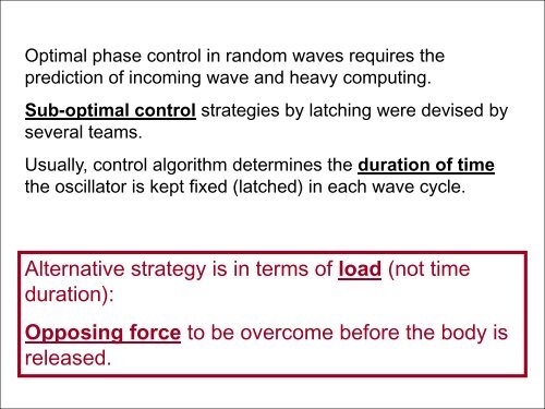 CONTROL TECHNIQUES FOR WAVE ENERGY CONVERTERS