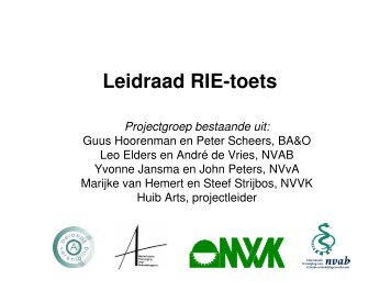 Leidraad RIE-toets