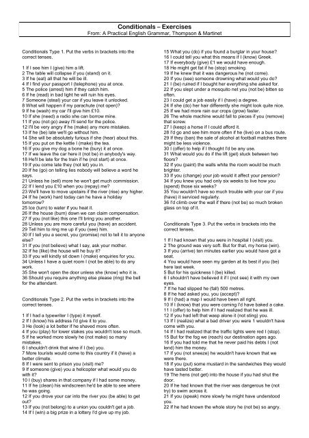 Conditionals Exercises Cybernet Be