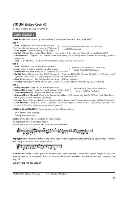 Violin Grade 1 Togher Music School