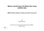 Marine monitoring in the Black Sea using satellite data GMES ...