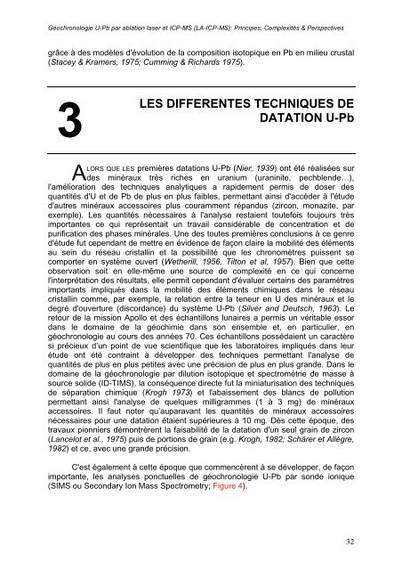 GÃ©ochronologie U-Pb par ablation laser et ICP-MS (LA-ICP-MS ...