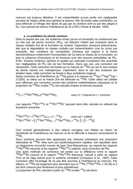 GÃ©ochronologie U-Pb par ablation laser et ICP-MS (LA-ICP-MS ...