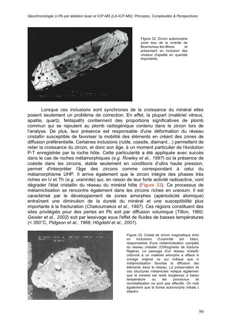 GÃ©ochronologie U-Pb par ablation laser et ICP-MS (LA-ICP-MS ...