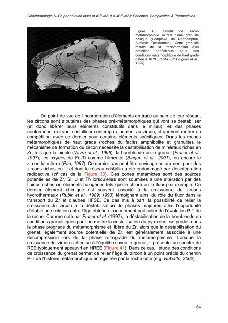 GÃ©ochronologie U-Pb par ablation laser et ICP-MS (LA-ICP-MS ...