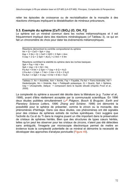 GÃ©ochronologie U-Pb par ablation laser et ICP-MS (LA-ICP-MS ...