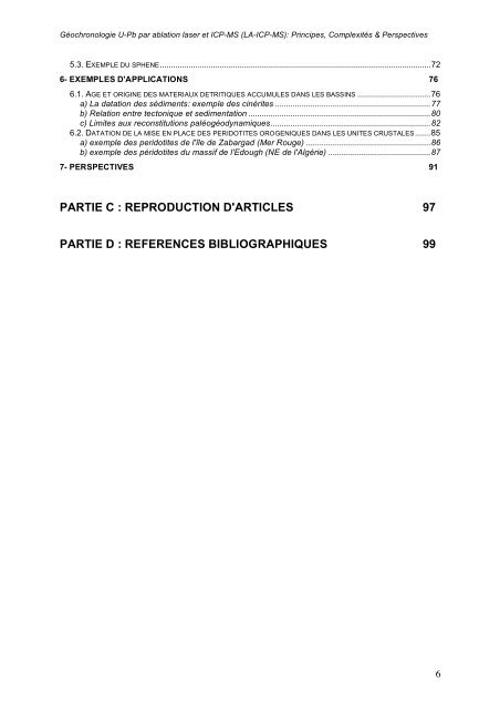 GÃ©ochronologie U-Pb par ablation laser et ICP-MS (LA-ICP-MS ...