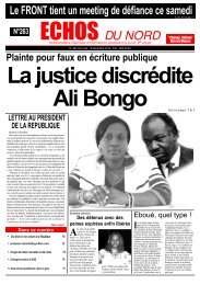 ECHOS La justice discrédite Ali Bongo