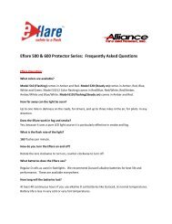 Eflare 500 & 600 Protector Series - Alliance Fire and Rescue Inc.