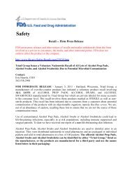 Alcohol Swab Recall Information - Teamsters SFO