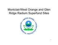 Montclair/West Orange and Glen Ridge Radium Superfund Sites