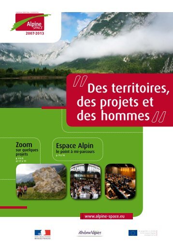 Des territoires, des projets et des hommes - Alpine Space Programme