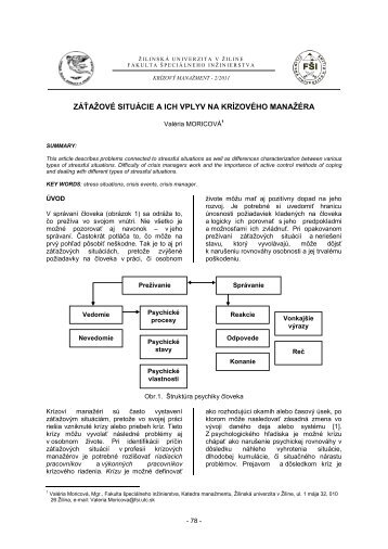 ValÃ©ria MORICOVÃ - Fakulta Å¡peciÃ¡lneho inÅ¾inierstva