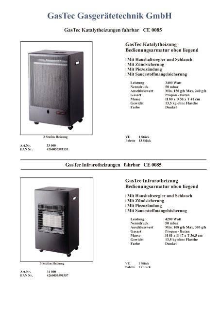 Produktseiten als pdf zum Download - Gastec-gasgeraetetechnik.de